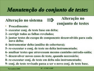 Delta Instrumentar Teste Regressão | PPT