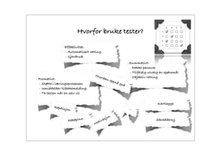 Bruk av tester i its learning