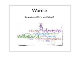 Bruk av tester i its learning