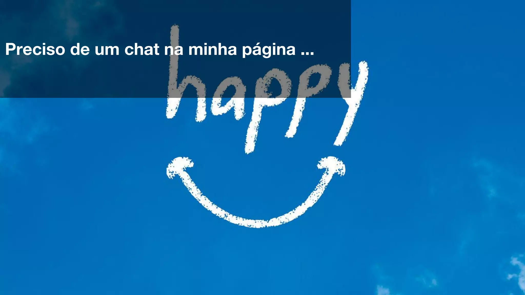 Preciso de um chat na minha página ...