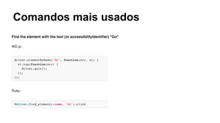 Comandos mais usados

 