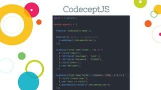 CodeceptJS
 