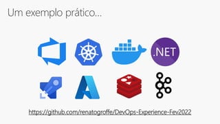 Um exemplo prático…
https://github.com/renatogroffe/DevOps-Experience-Fev2022