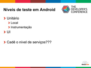 Testes para Android de ponta a ponta