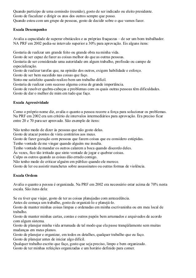Testes Psicotecnicos Neo Pi R Completo Pmerj 10