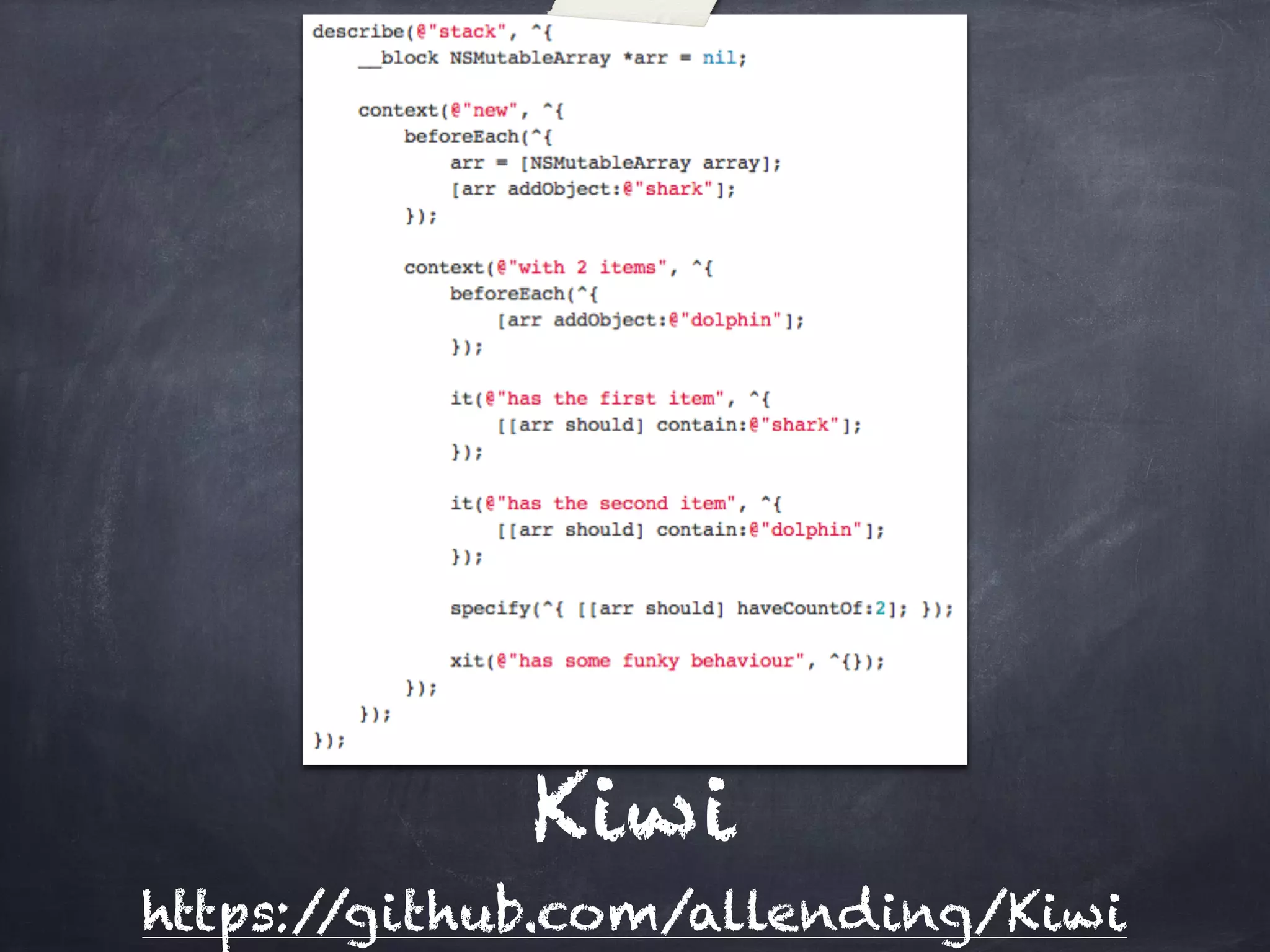 Kiwi
https://github.com/allending/Kiwi
 