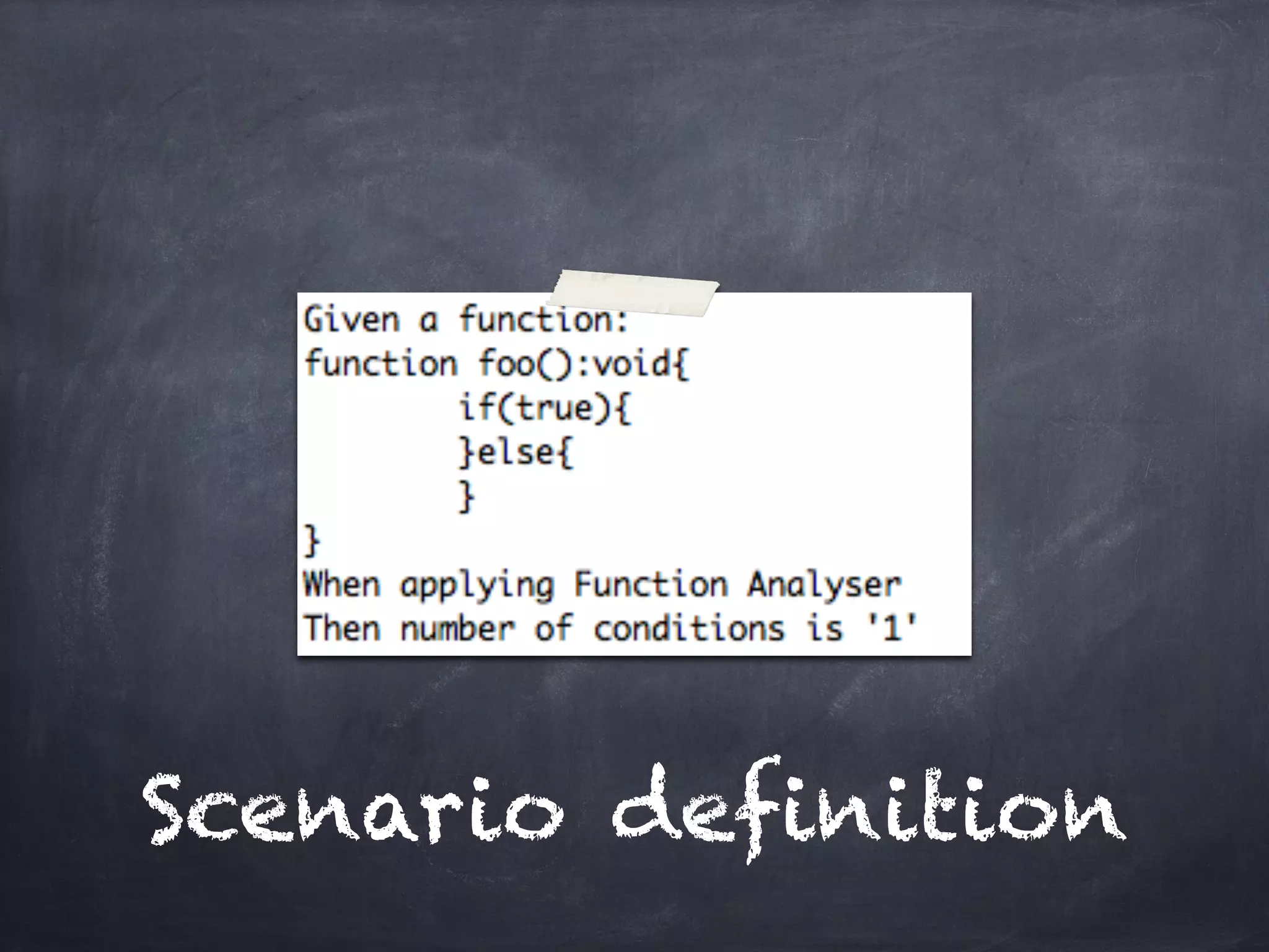 Scenario definition
 