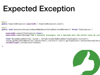 Expected Exception
 