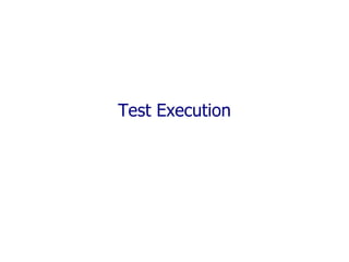 Test Execution
 
