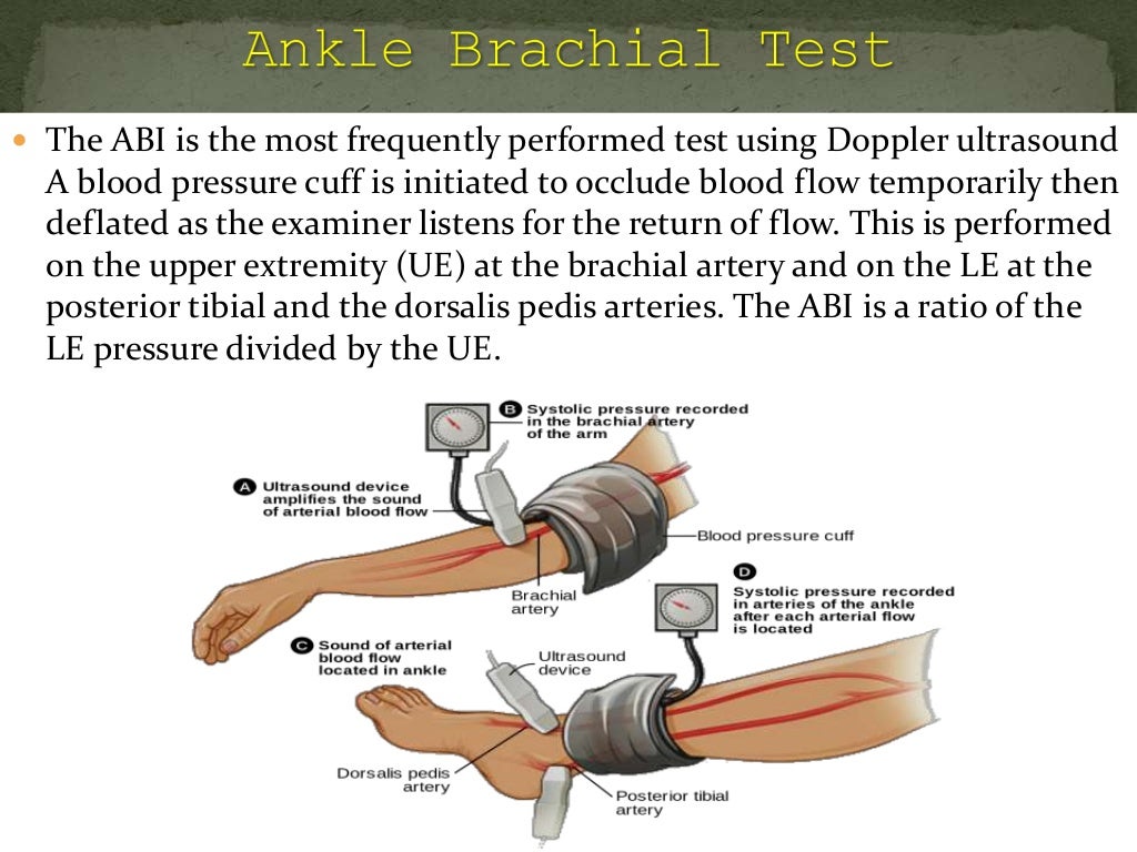 Test for peripheral arterial and venous circulation
