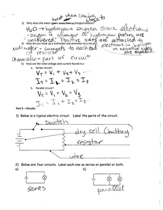 Test for practice electricity