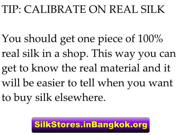 Silk How to know if it's real or fake silk?
