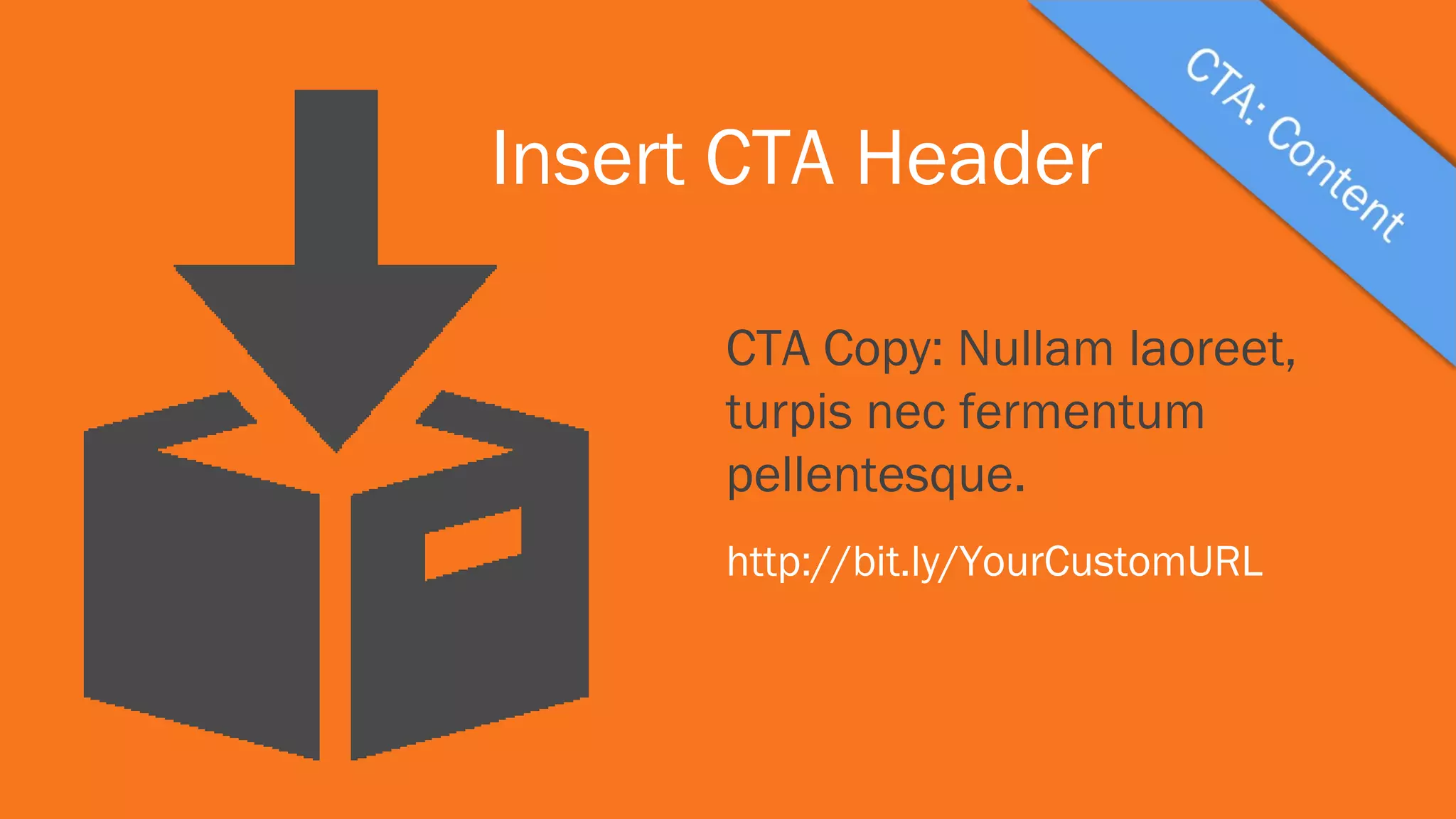 Insert CTA Header
CTA Copy: Nullam laoreet,
turpis nec fermentum
pellentesque.
http://bit.ly/YourCustomURL
 