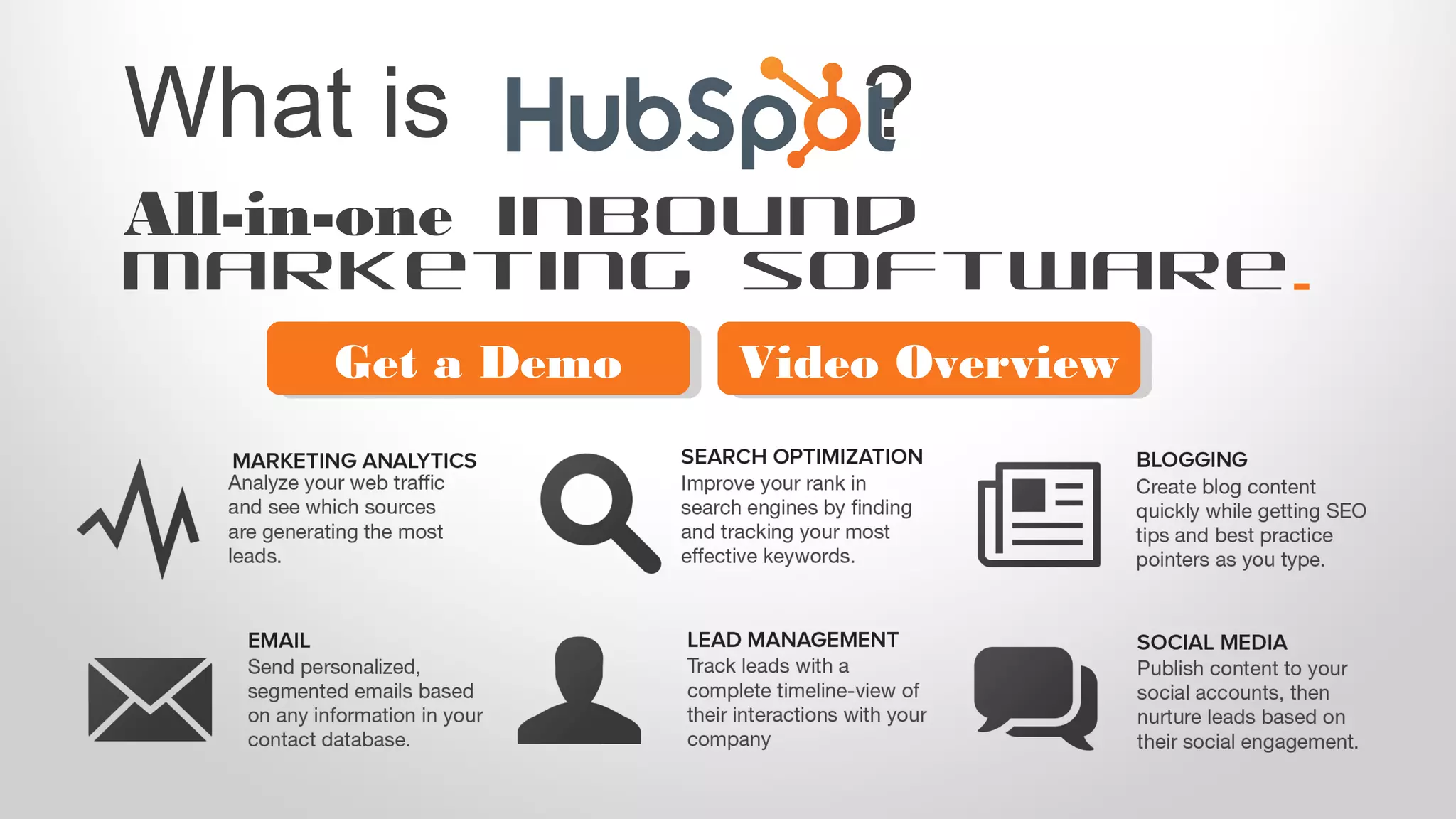 What is ?
All-in-one inbound
marketing software.
Get a DemoGet a Demo Video OverviewVideo Overview
 