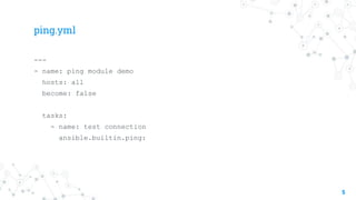 Test host availability ansible module ping | PDF
