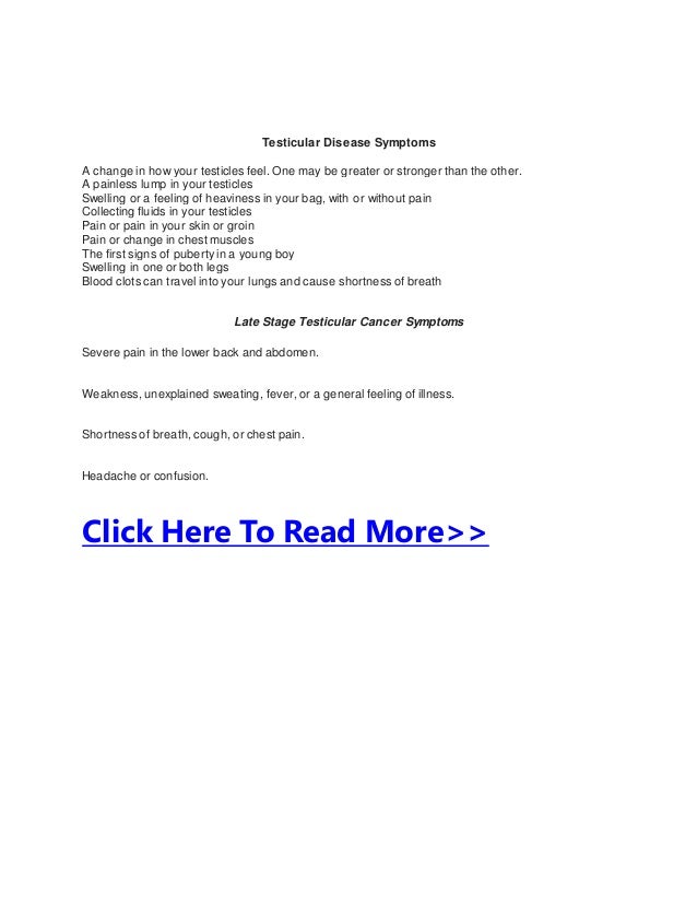 Testicular cancer symptoms, causes, test, survival rate