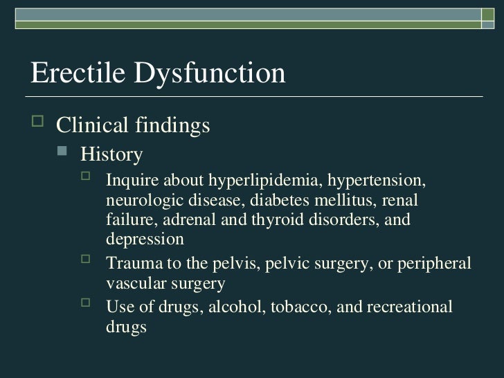 Testicular Disorders & Erectile Dysfunction
