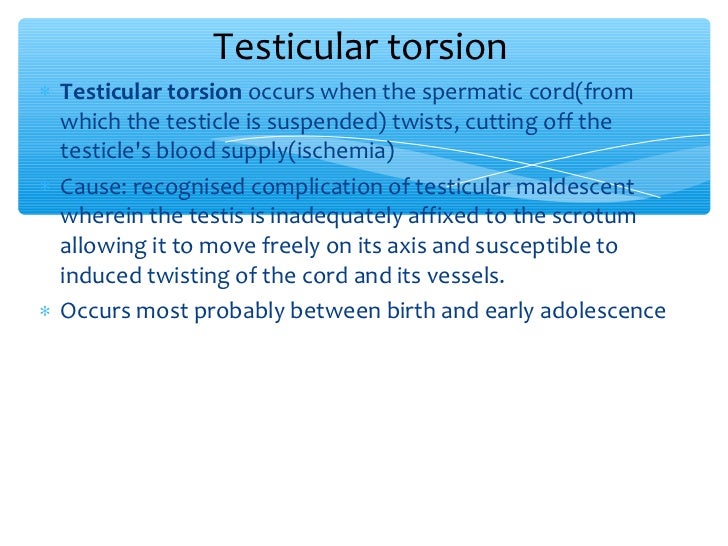 Testicular torsion by Dr Teo