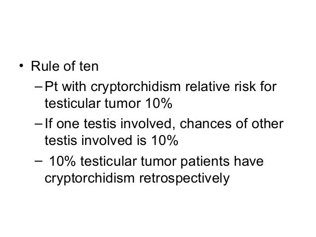 Testicular Tumor Patients Have Cryptorchidism Retrospectively 7 Testicular Tumor Patients Have Cryptorchidism Retrospectively 7