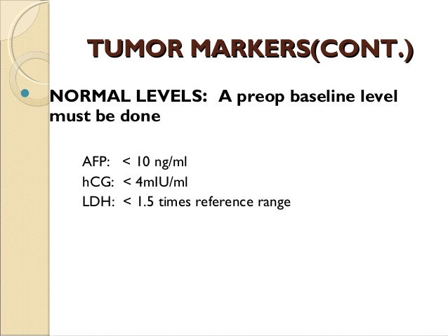 What are normal size ranges for tumors?