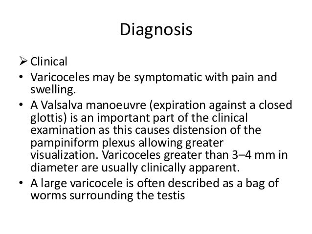 Testicular varicoceles