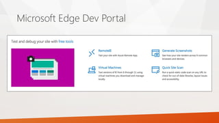 Microsoft Edge Dev Portal
 