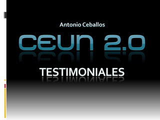 Antonio Ceballos Testimoniales 