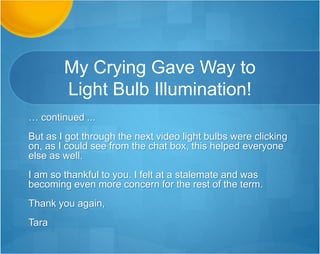 Thank You For the
Spot-On Webinar!
Hello Professor,
Thank you for such a good webinar.
-Montreal
 