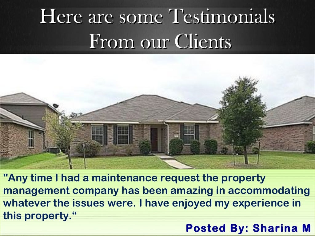 Testimonials of our clients cw sparks realty