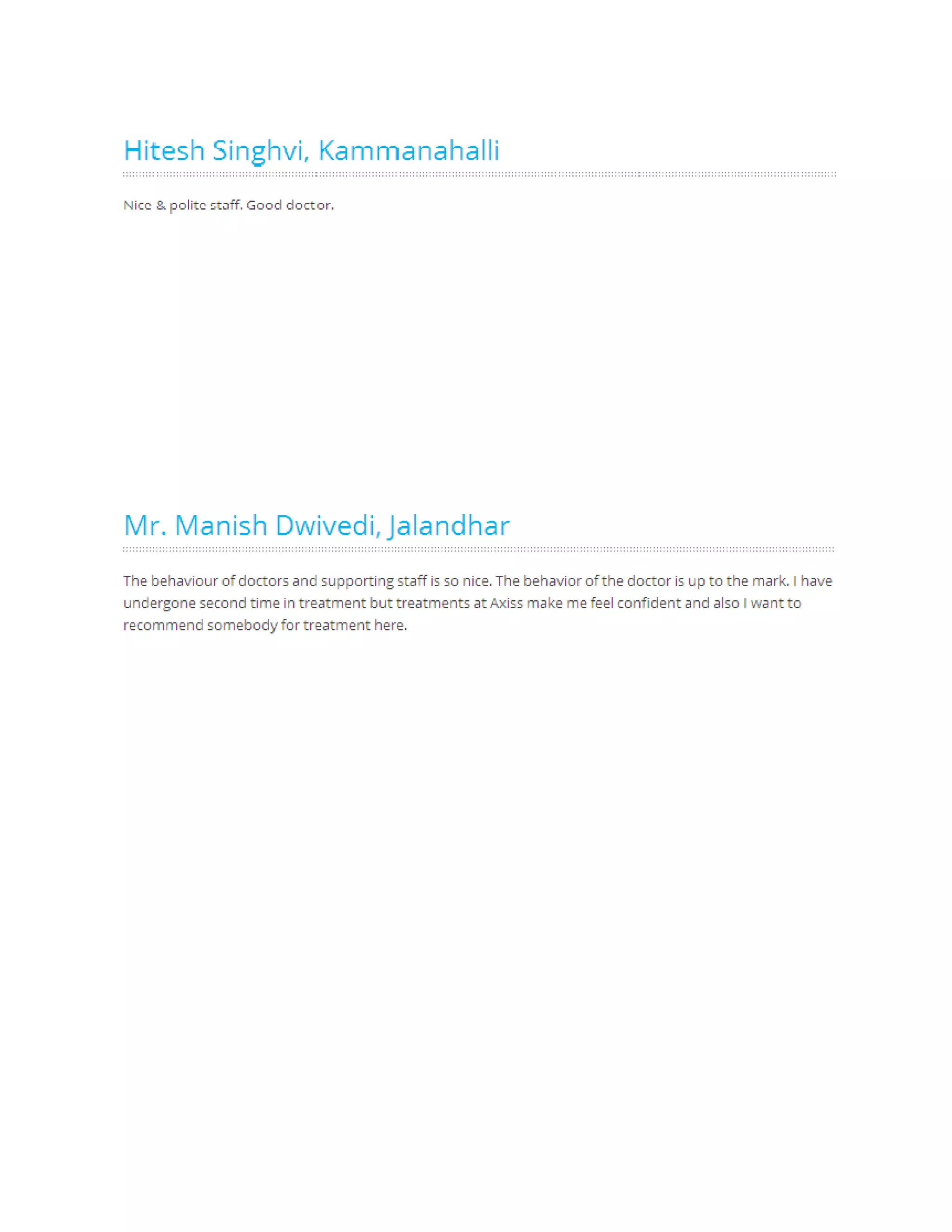 Customer's Review about AXISS DENTAL