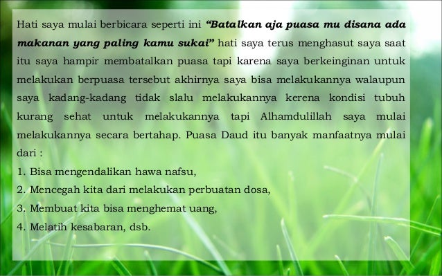 Testimoni Buku DAUDKU KAN KU BAWA SAMPAI MATI Testimoni Buku DAUDKU KAN KU BAWA SAMPAI MATI
