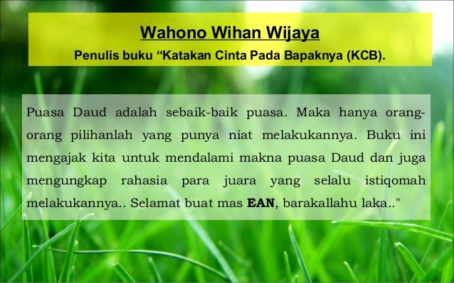 Testimoni Buku DAUDKU KAN KU BAWA SAMPAI MATI