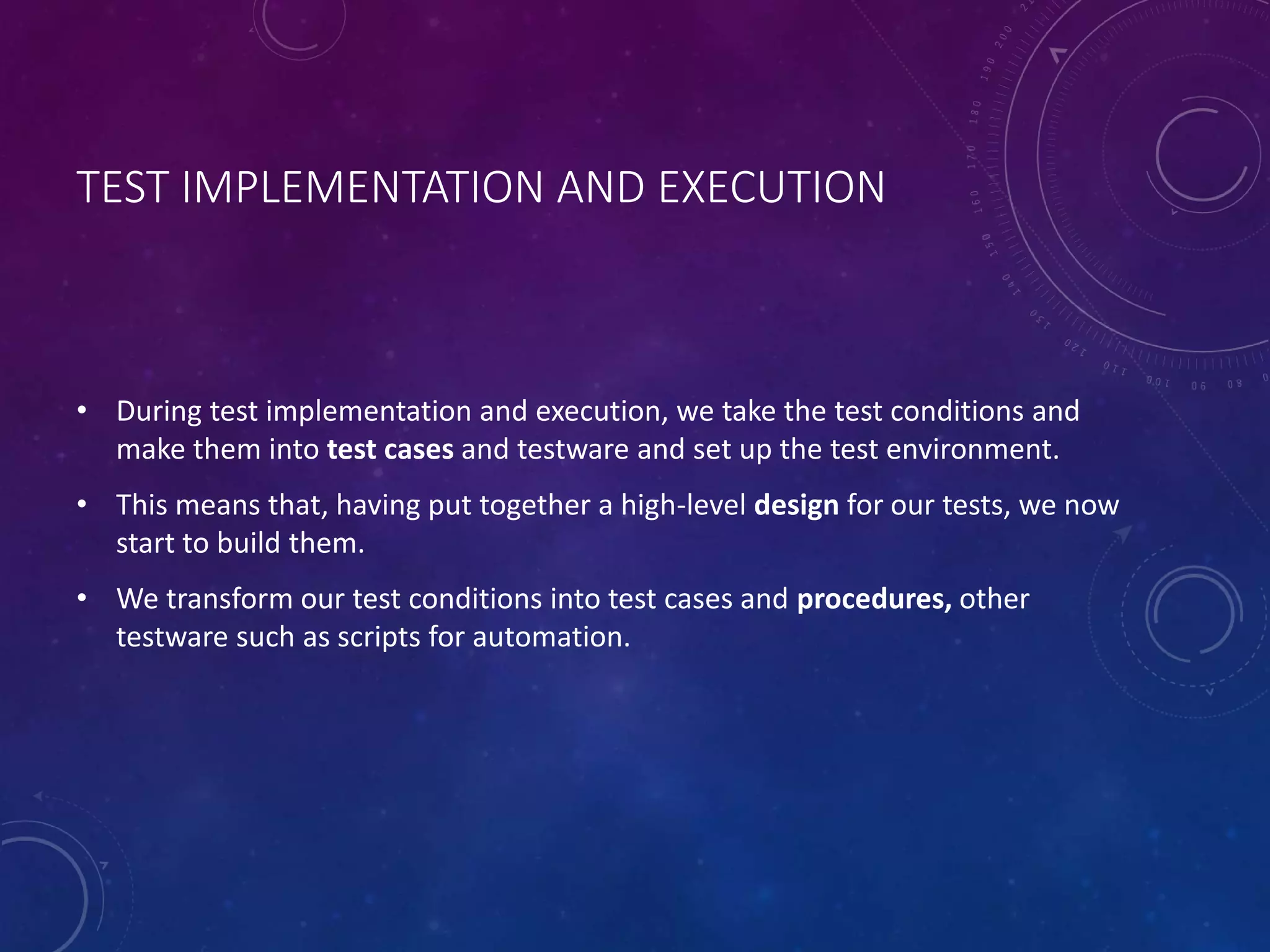 Test implementation and execution | PPTX