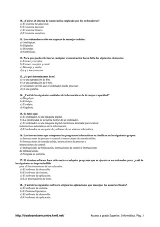 Test informatica | PDF
