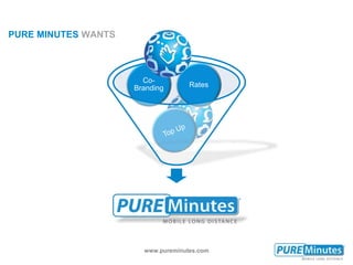 www.pureminutes.com
PURE MINUTES WANTS
Co-
Branding Rates
 