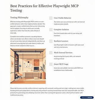 Run Tests Like a Pro: A Practical Guide to Playwright MCP Server | PDF