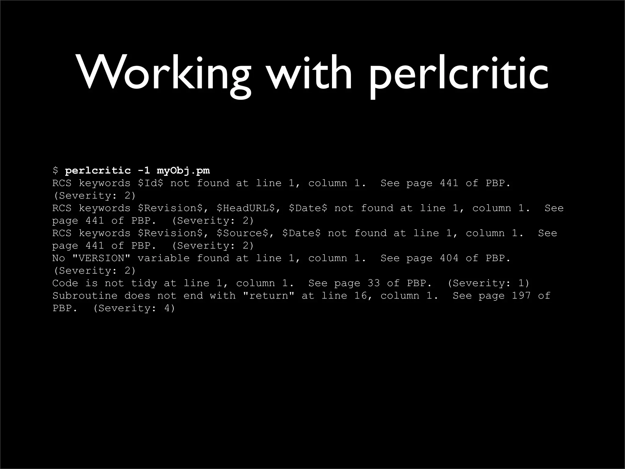 Testing Code and Assuring Quality