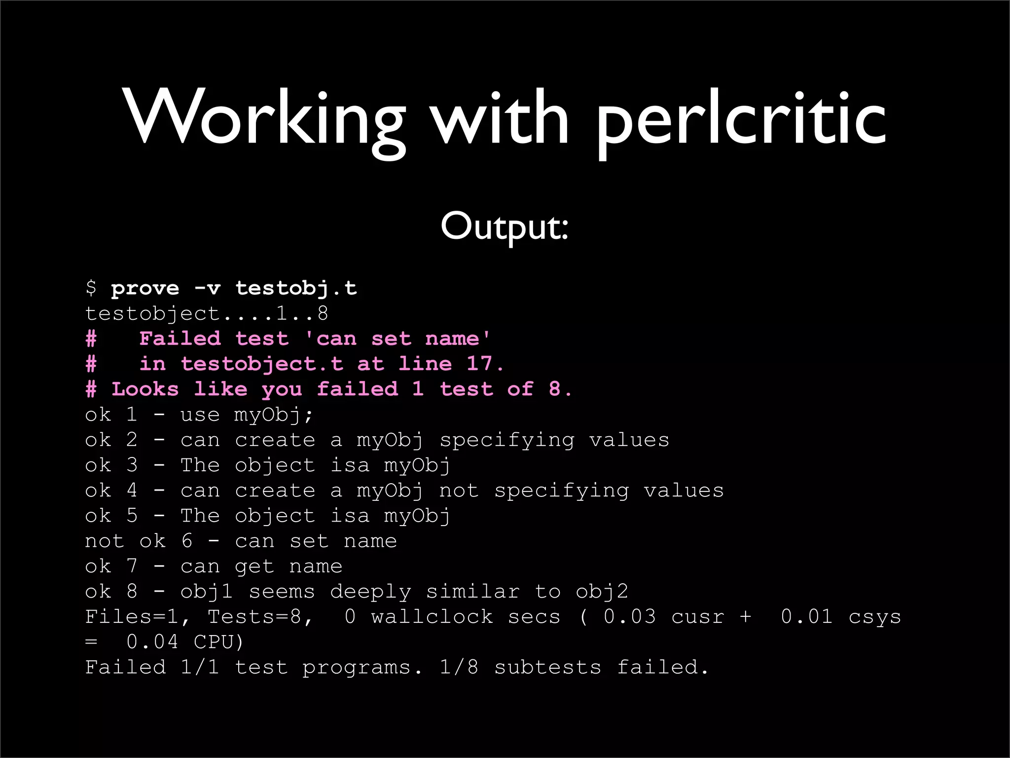 Testing Code and Assuring Quality