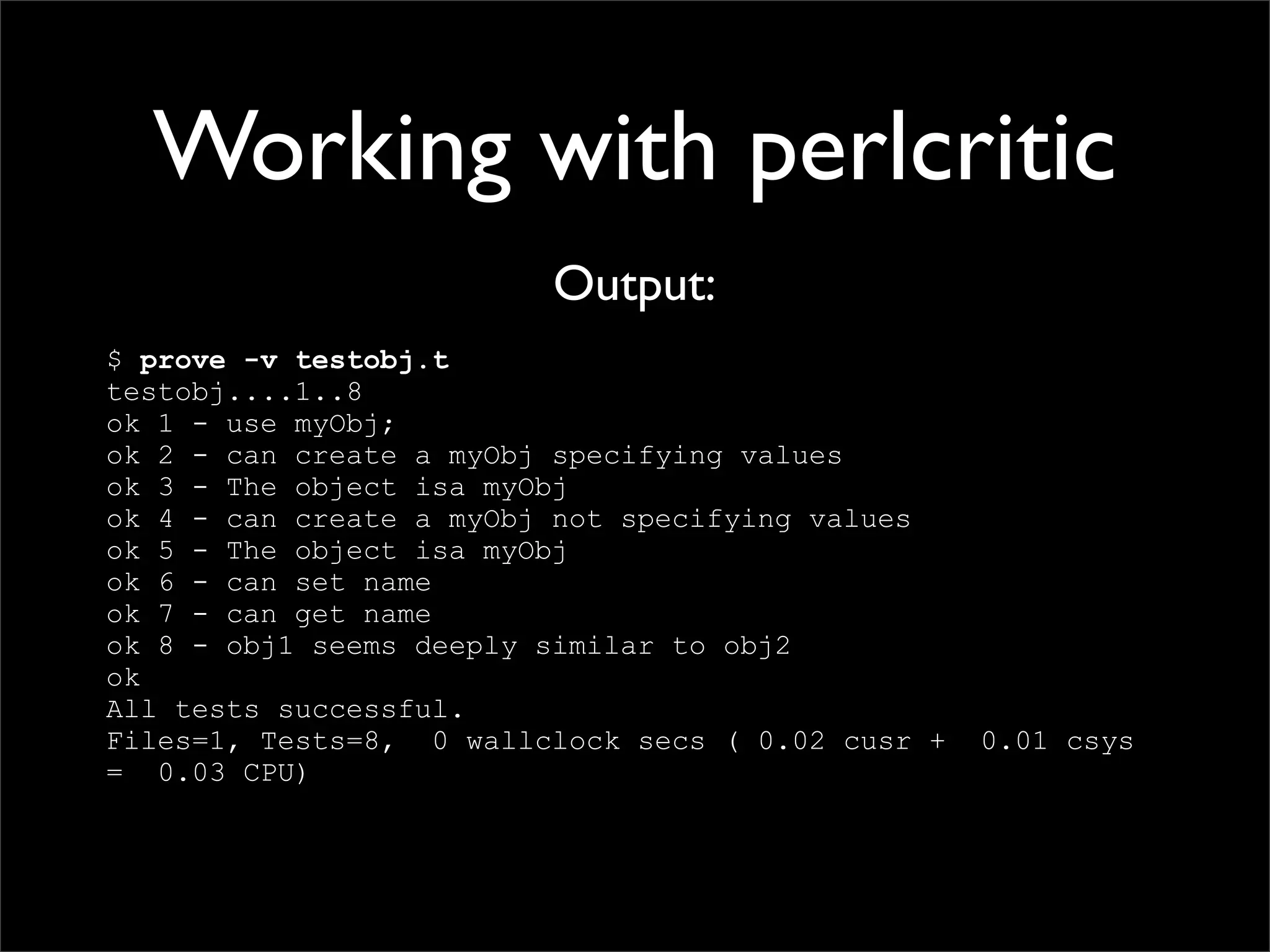 Testing Code and Assuring Quality