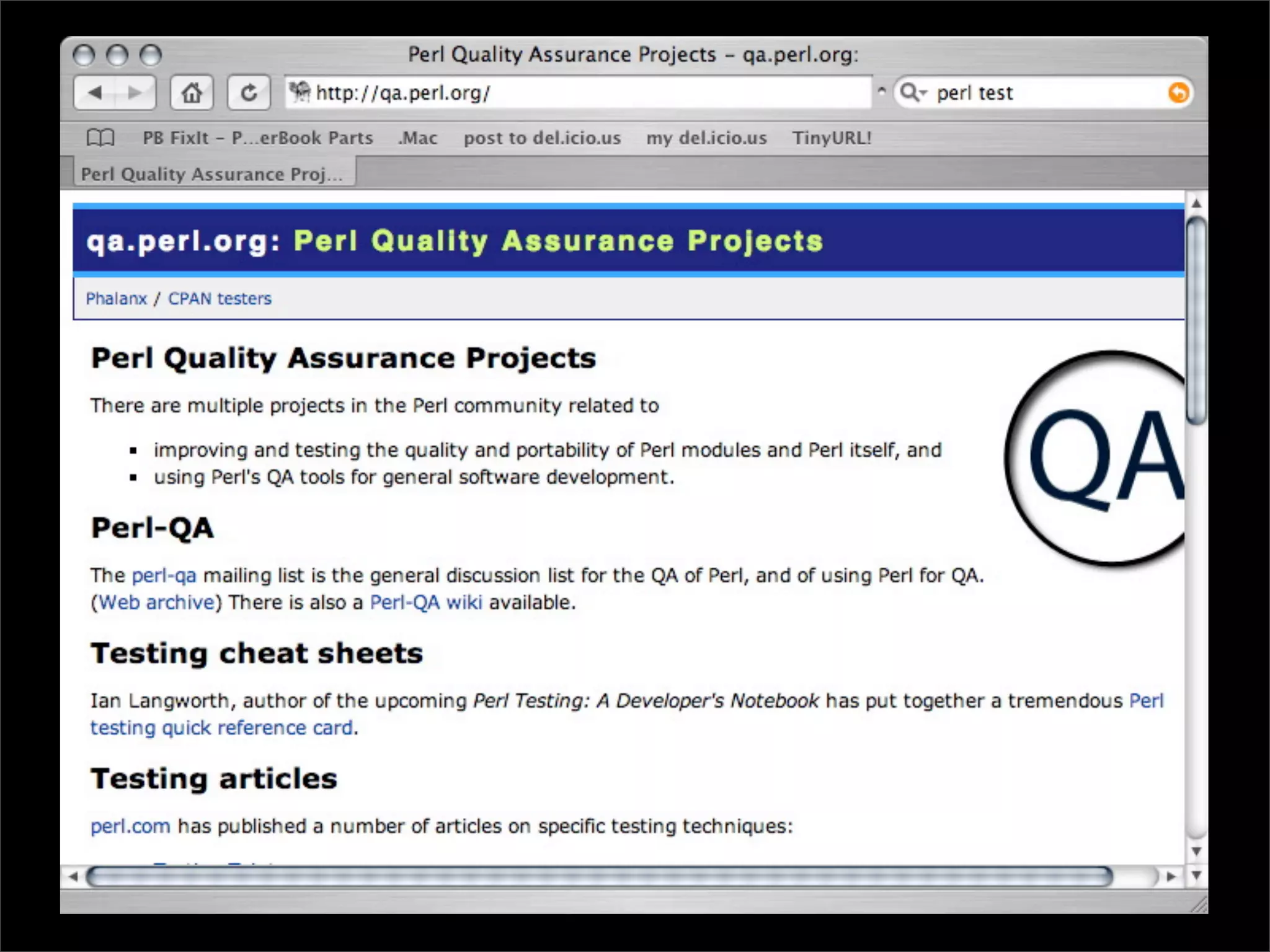 Testing Code and Assuring Quality