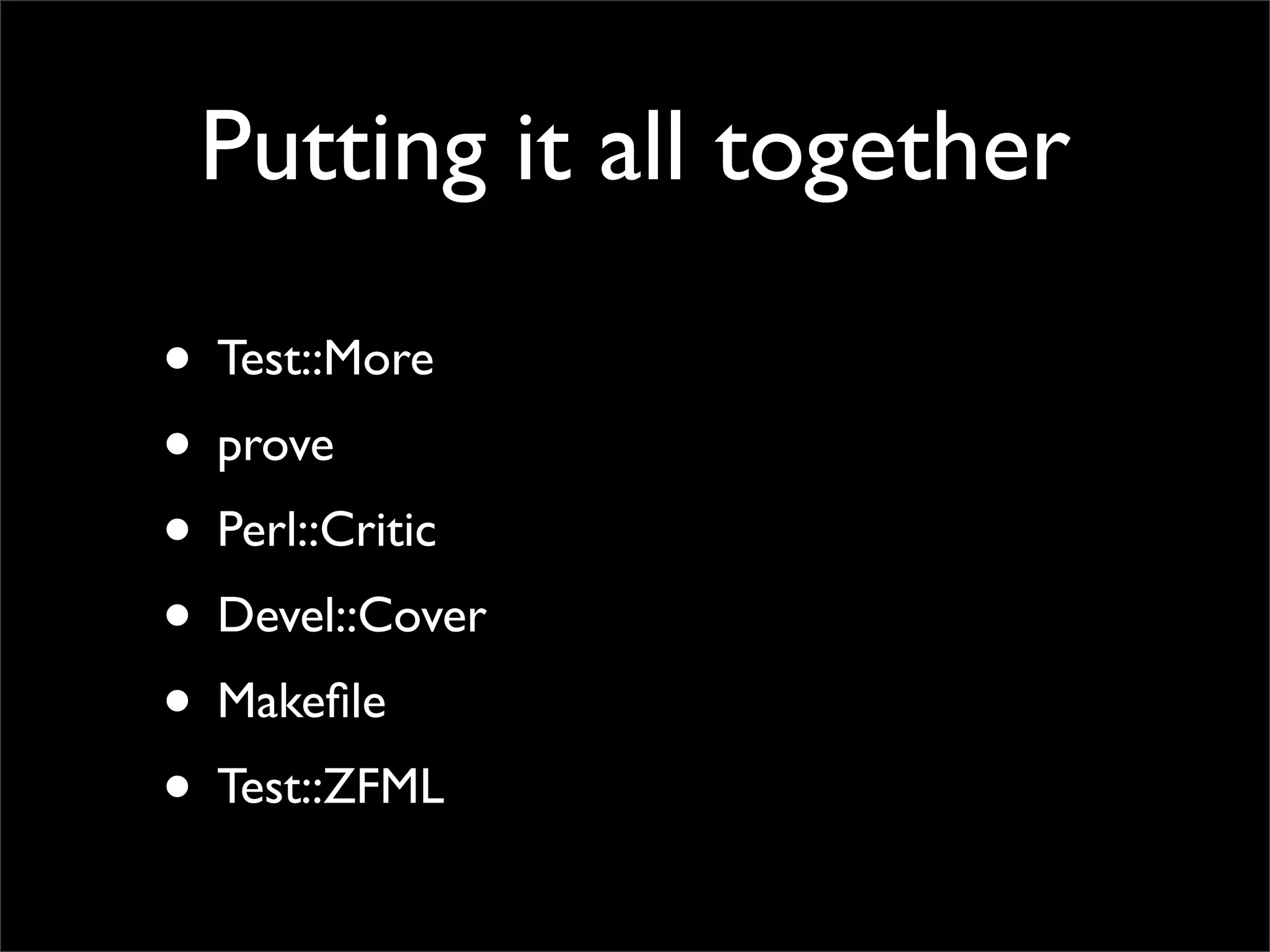 Testing Code and Assuring Quality