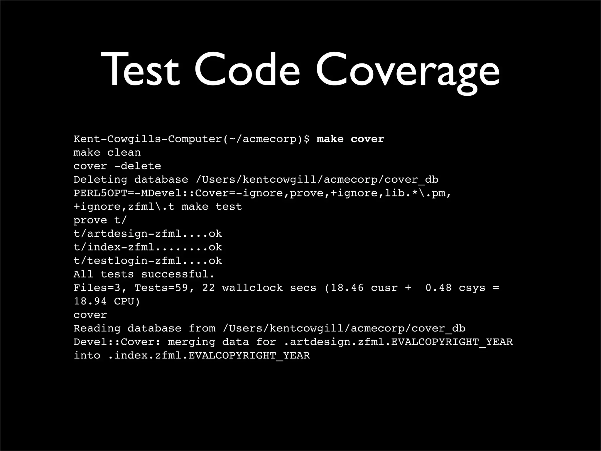 Testing Code and Assuring Quality