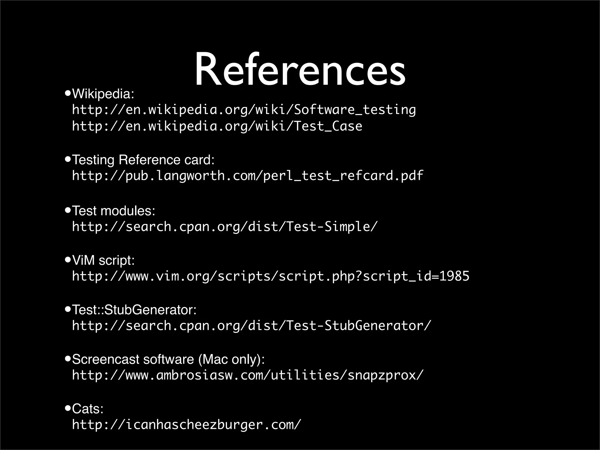 Testing Code and Assuring Quality