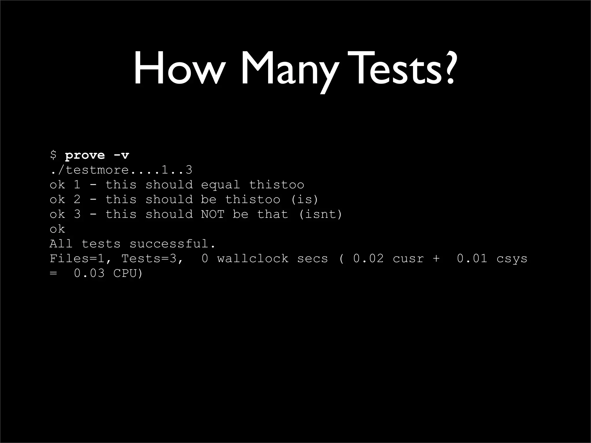 Testing Code and Assuring Quality