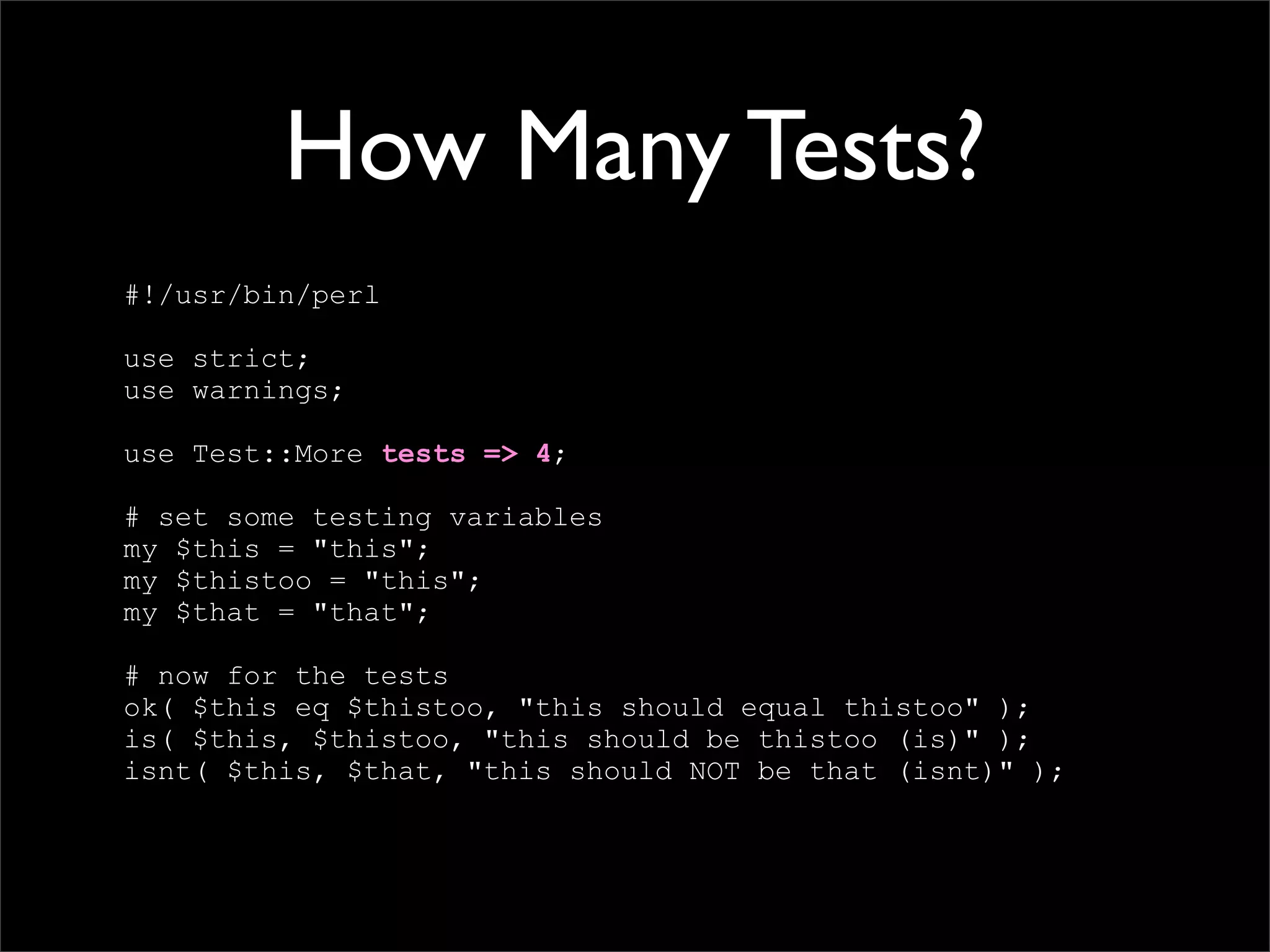 Testing Code and Assuring Quality