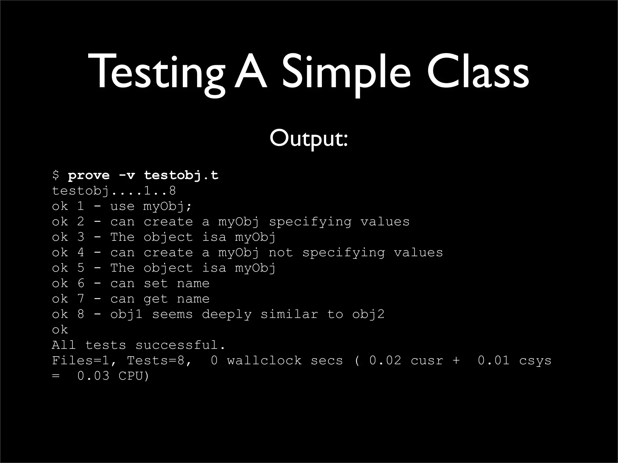 Testing Code and Assuring Quality