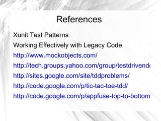 References Xunit Test Patterns 