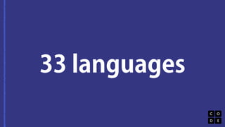 33 languages 
 