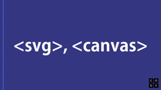 <svg>, <canvas> 
 