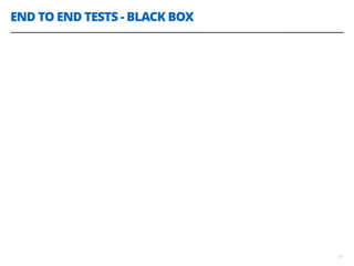 END TO END TESTS - BLACK BOX
31
 